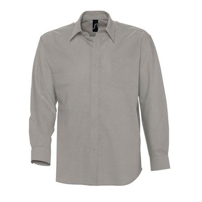Men´s Oxford-Shirt Boston Long Sleeve | SOLO INVEST FRANCE SAS | Silver | XXL