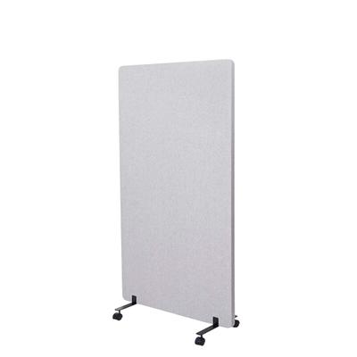 Proregal Akustik-Trennwand | HxBxT 147x80x39cm | doppelwandig rollbar Stoff/Textil | Grau | Büro-Sichtschutz Raumteiler Pinnwand