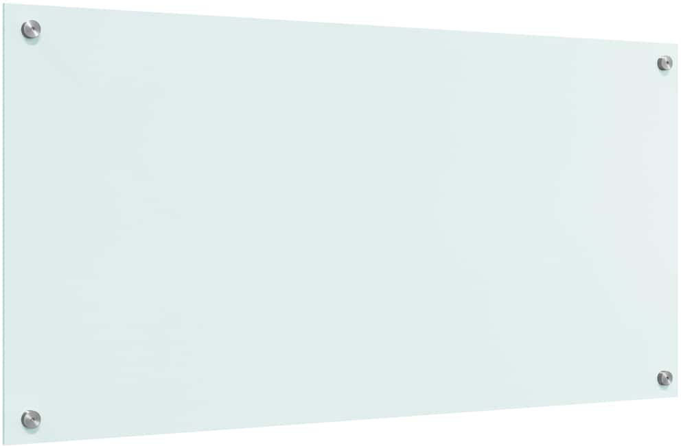 Vidaxl Kitchen Backsplash Tempered Glass Surface Modern Decor Home Style Chic White 100cm H x 50cm W