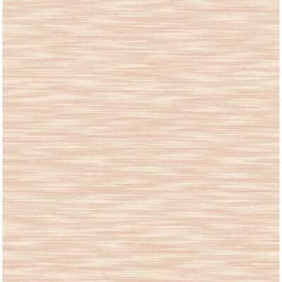 A-Street Prints Benson Coral Variegated Stripe Wallpaper