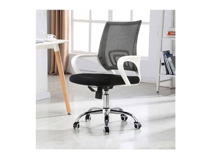 Ygt9mS6vz Stuhl mit hoher Rückenlehne Studienstuhl, bequemer, drehbarer, mobiler Stuhl(White+Black)