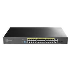 CUDY 24-Port Gigabit PoE+ Switch with 2 Uplink Ports and 2 SFP Slots 300W - Switch - 1 Gbps GS1026PS2