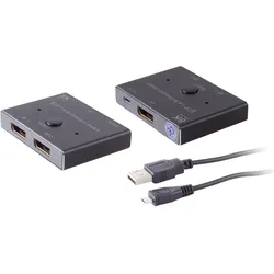 Shiverpeaks S/CONN maximum connectivity DisplayPort 1.4 Umschalter 2x1, bidirektional, 8K, Switch Box