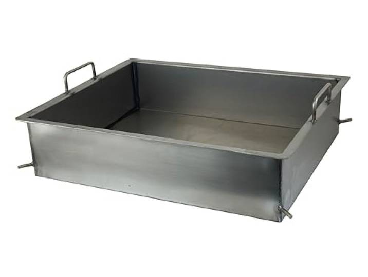 BSR-Grillen Stahlpfanne für 4-flammigen Gasgrill Grillpfanne Stahl-Pfanne Wanne ca. 75 x 45 cm 15 cm tief aus hochwertigem Stahl massive Ausführung ideal zum grillen und braten