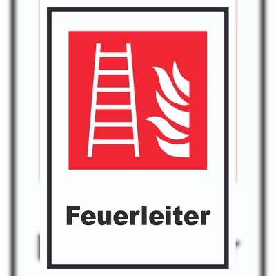 HB-Druck Feuerleiter Schild A3 (297x420mm)