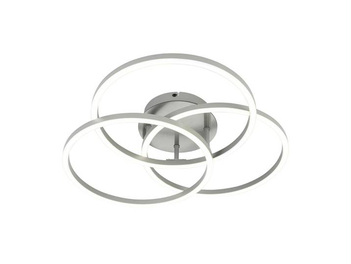 LED-Deckenleuchte Roland Silber-/Nickelfarben max. 24 W Deckenlampe