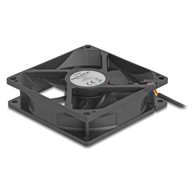 Delock Axiallüfter 12 V DC, 92 x 92 x 25 mm schwarz (92 mm, 1x) (67297)