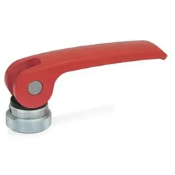 Exzenterspanner, Hebel Zink-Druckguss, Auflagescheibe Kunststoff, mit Innengewinde (927-63-M6-A-R)