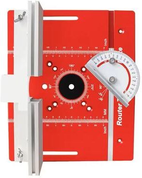 Uplift Treasures New Router Table Insert Plate Set With Router Lifts For Woodworking Slotting, Trimming, Chamfering red Plate Set