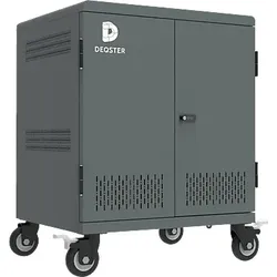 DEQSTER Core Trolley 32, EU-Plug (Type-F), Apple, iPad, Grau/Blau