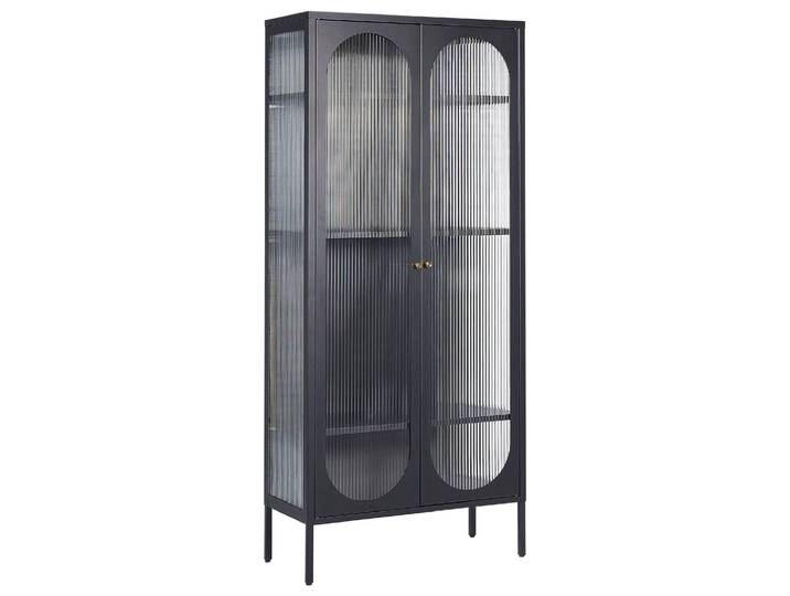 Armoire vitrine métal 80 cm noir