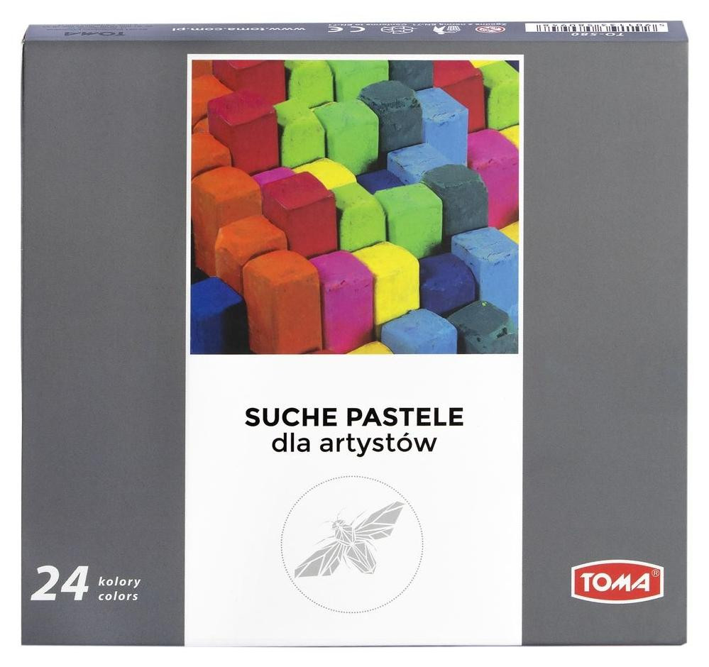 TOMA Pastel droge pastelkrijt, 24 kleuren