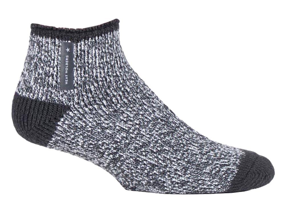 Heat Holders - Luxe fleece gevoerde bedsokken voor heren - Houtskool Twist (Aubin)