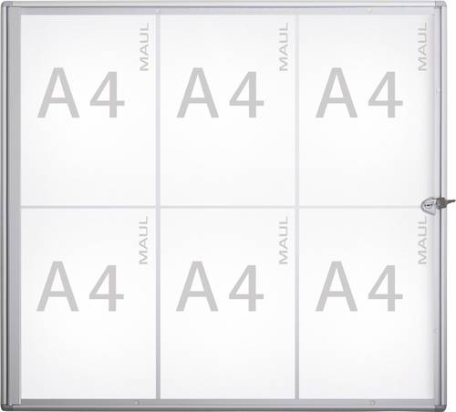 Maul Schaukasten MAULextraslim Verwendung für Papierformat: 6 x DIN A4 Innenbereich 6820608 Aluminium Silber 1 St.