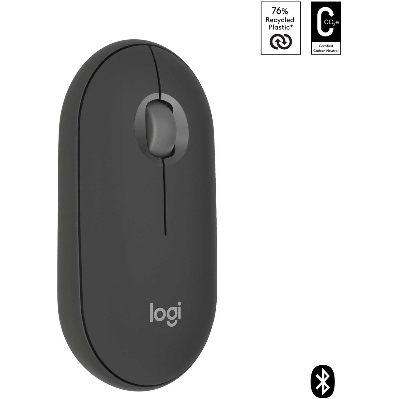 Logitech M350s Pebble Mouse 2 USB 2.4GHz Bluetooth Graphite (kabellos)