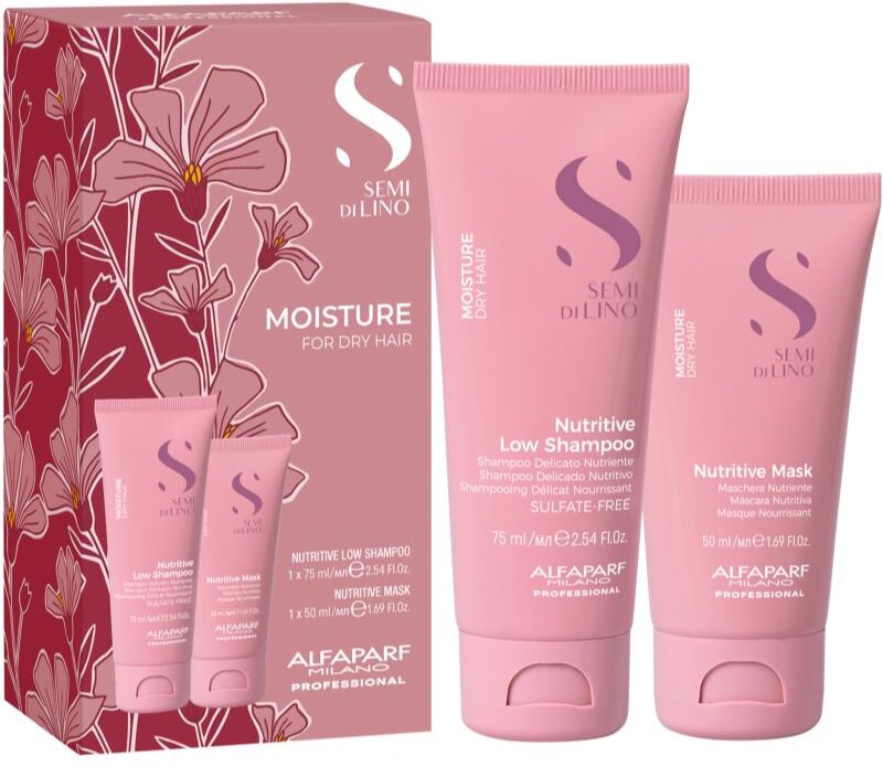 Alfaparf Milano Semi di Lino Moisture Minisize Kit Kit de voyage pour une hydratation intense