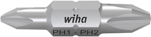 Wiha Set de Embouts Double Phillips 10 pcs en boîte PH1, PH2 Embout 30 mm (43861)