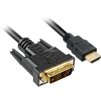 Adapterkabel HDMI auf DVI schwarz, 3 Meter, Single Link, 18+1