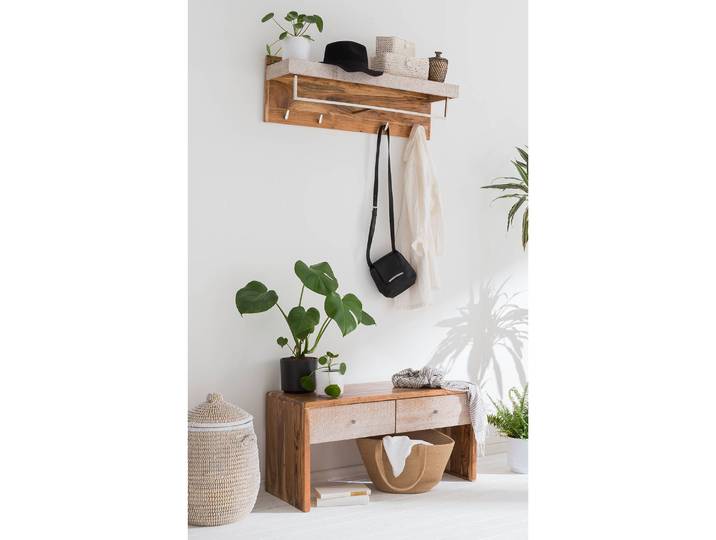 Garderobenset I 2-teilig 90 x 180 x 40cm Braun