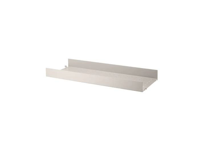 String String metalen plank beige, 78x30 cm, hoge rand
