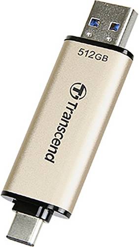 Transcend JetFlash 930C USB-Stick 512GB Gold TS512GJF930C USB-A (USB 3.2 Gen 1), USB-C