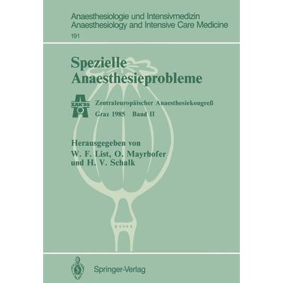 Spezielle Anaesthesieprobleme, Taschenbuch von , Springer Berlin, 978-3-540-16629-0