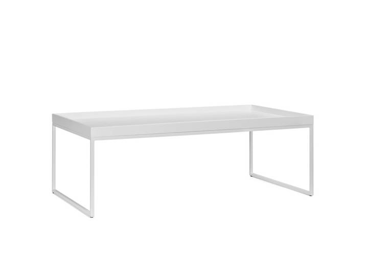 Jan Kurtz Möbel Couchtisch Pizzo Gestell Stahlrohr weiß pulverbeschichtet, Designer Jan Kurtz, 110x40x60 cm