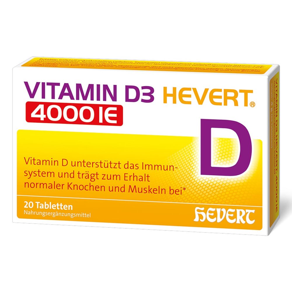 Hevert-Arzneimittel GmbH & Co. KG Vitamin D3 Hevert 4000 I.E. Tabletten 19903325