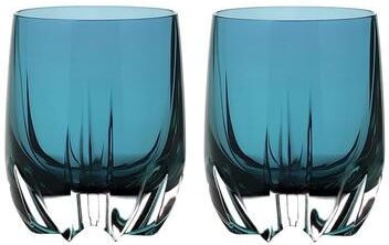 Majestic Gifts Inc. Majestic Gifts Inc Crescent Double Old Fashioned, Blue,11 oz. Set/2