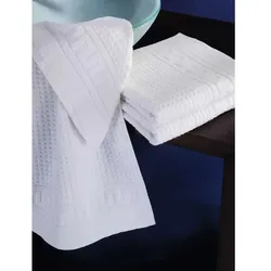 Handtuch in Hotelqualität Waffelmuster Weiss Metropol 100% Baumwolle Größe 50x100 cm