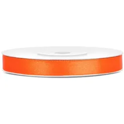 PartyDeco Satin Geschenkband orange 25m 6mm breit
