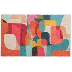 FUSSMATTE Formen - Bunt - Abstrakt - Flugzeuge Sauberlaufmatte 150x90 cm