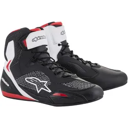 Alpinestars Faster-3 Rideknit Motorradschuhe - schwarz-weiß-rot - 7 (39)