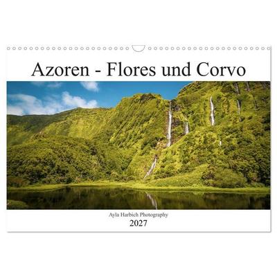 Azoren Landschaften - Flores und Corvo (Wandkalender 2027 DIN A3 quer), CALVENDO Monatskalender