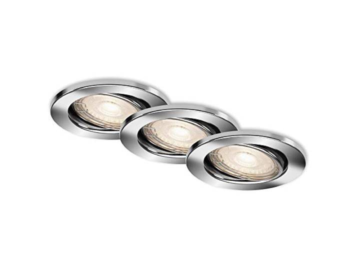 Briloner Leuchten - Lot de 3 spots LED encastrables\, module LED orientable\, 5 W\, 460 lumens\, 3000 K\, IP23\, chrome\, 86 x 70 mm (diamètre x hauteur).