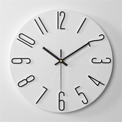 Discount Dollar Deals Wall Clock, Small Clock, Battery Powered Analog Clock, Home Office Bedroom Kitchen Classroom white Black 12 Inch