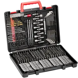 VEVOR Bohrerset 318-teilig, Schrauberbit-Set, Schraubendreherbit-Set geeignet zum Bohren und Schrauben in Holz, Metall & Zement, Bohrer-Sets Kombi-Set sortiert in geordneter Tragkoffer