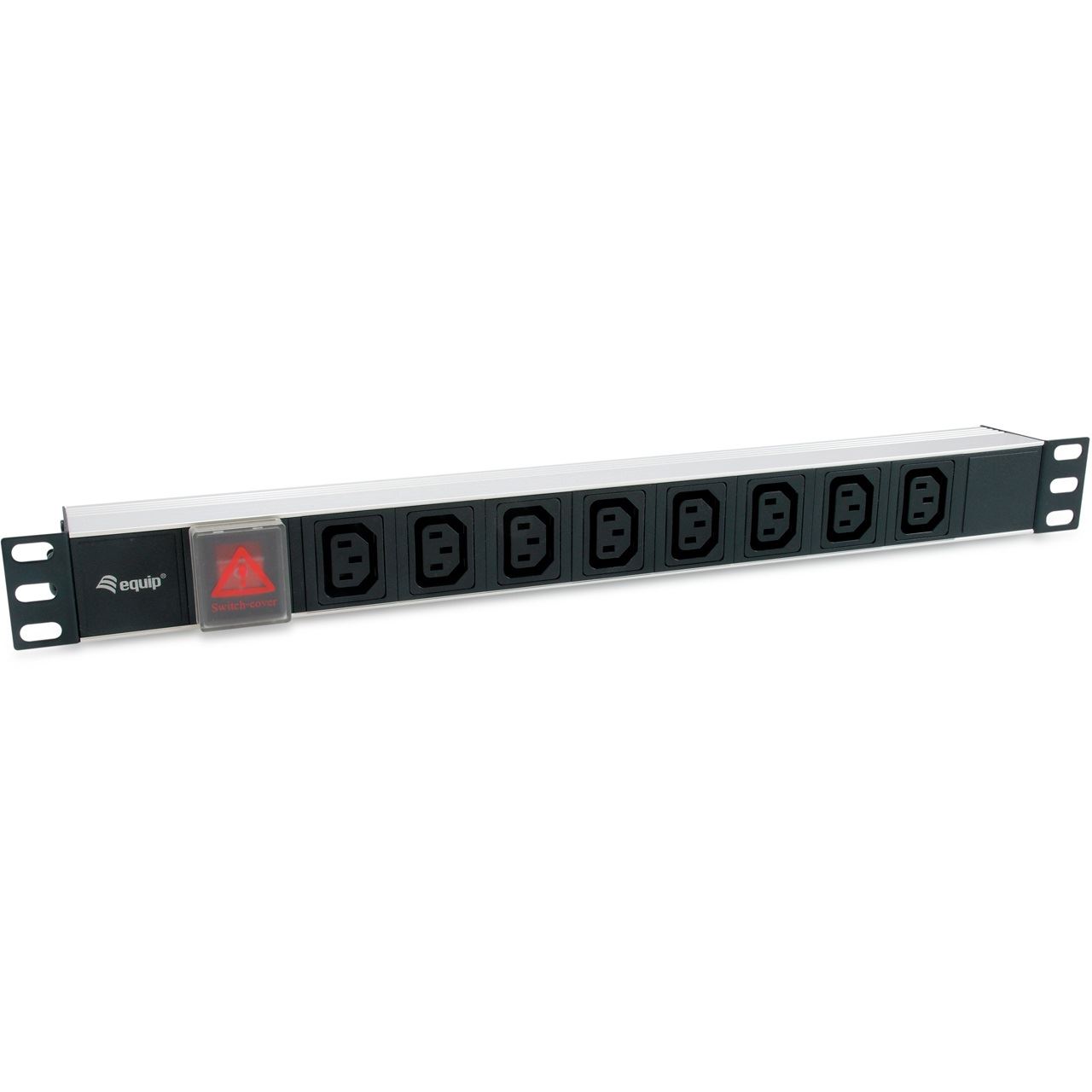 1.80m Equip Verlängerungskabel 19" Steckdosenleiste Standard Schwarz (333310)