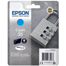 Epson Original 35 Schloss Druckerpatrone cyan 650 Seiten 9,1ml (C13T35824010)