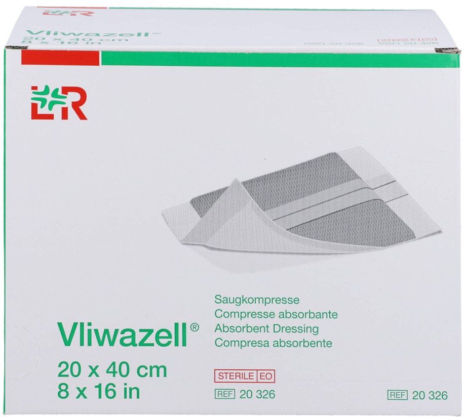 Vliwazell Saugkompressen 20x40 cm steril