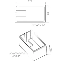 Neuesbad Wannenträger für Roca Contesa 120x70 SW13316