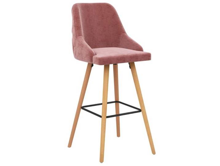 Saison Soldes  Tabourets de bar (2 PCS) - SARAZYJ - Chaises Haute moderne - rose velours MM710
