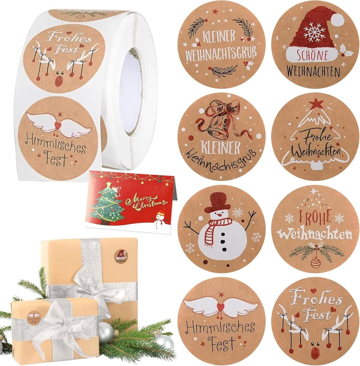 Zelfklevende cijfers voor de adventskalender voor kerstmis en creatieve projecten