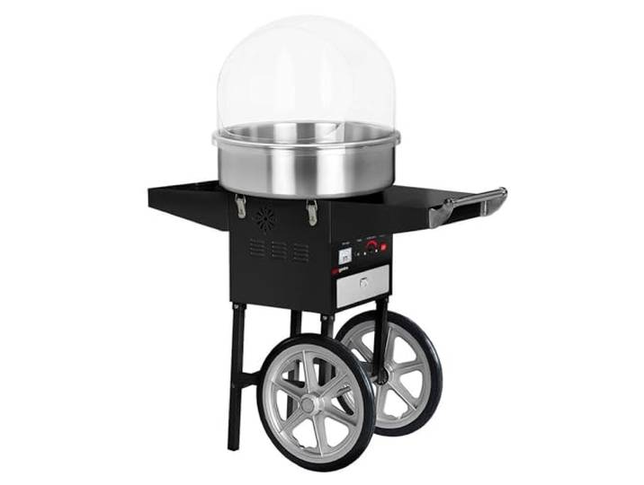 GGM Gastro ZWET52S#SPSZWJ Zuckerwattemaschine - Ø 520mm - 1,08 kW - Schwarz - inkl. Hygieneschutz