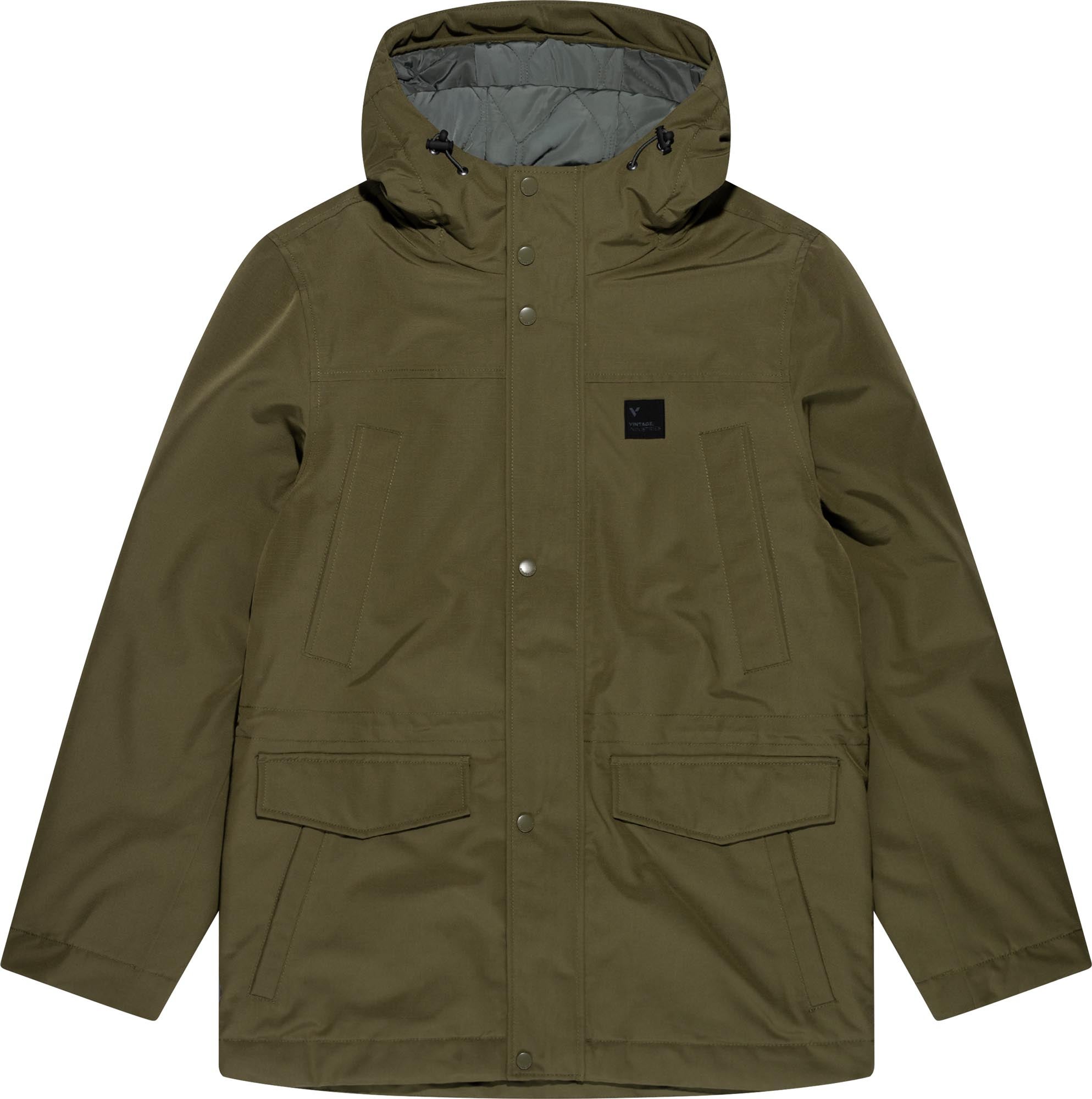 Vintage Industries Knox wasserdichter Parka 2224-olivedrab-S