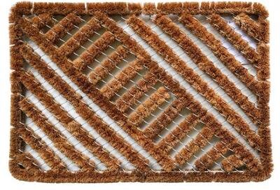Imports Decor Outdoor Coconut Fiber Diagonal Door Mat (2' x 1'4) - 2' x 1'4