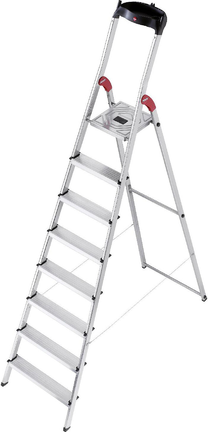 hailo 8160-801 Scala Alluminio 8 Gradini Domestica H 345 Cm - 8160-801 - L60