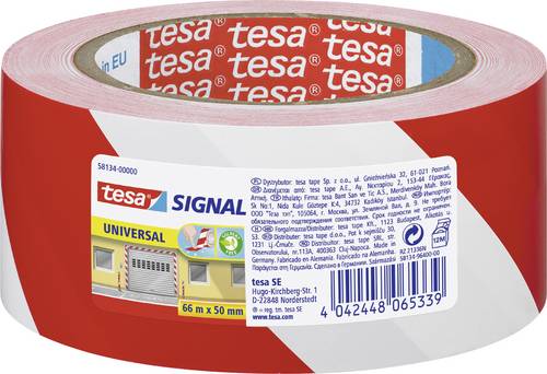tesa UNIVERSAL 58134-00000-00 Markierungsklebeband tesa SIGNAL Rot, Weiß (L x B) 66 m x 50 mm 1 St.