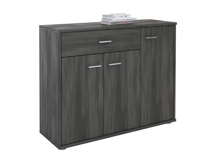 CARO-Möbel Kommode ESTELLE, Sideboard ESTELLE Mehrzweckschrank, 3 Türen und 1 Schublade, 88 cm bre