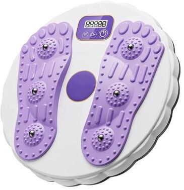 Inspired Finds Rotating LCD Fitness Twist Board For Core Toning & Foot Massage white Purple